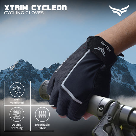 Xtrim Cycling Gloves - (Black , OSF)