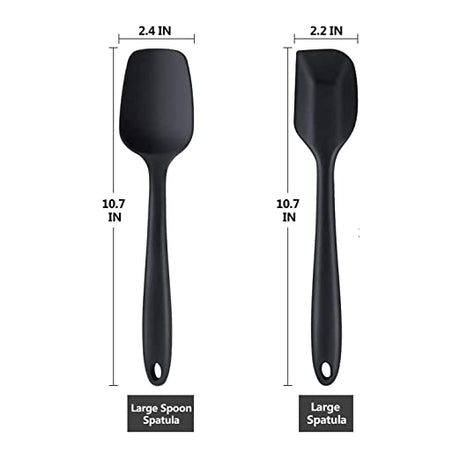 Frenchware (Set of 2) Large Spatula & Large Spoon (Black)