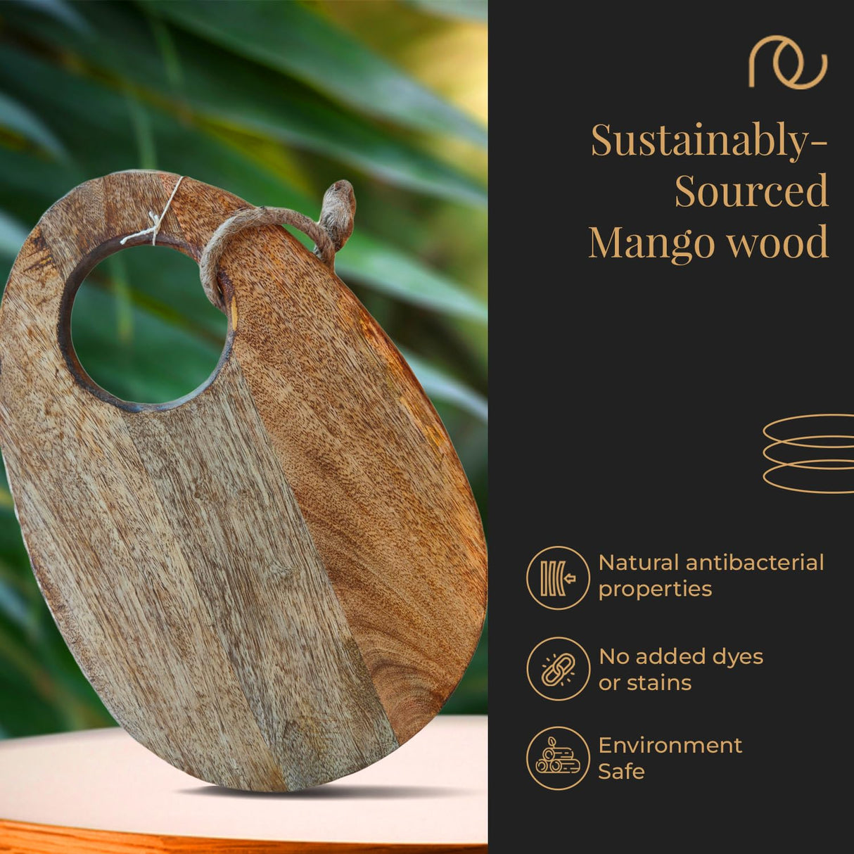 Frenchware Mango Wood Chopping Board (Oval)