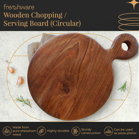 Frenchware Sheesham Wood Chopping Board (Circular)